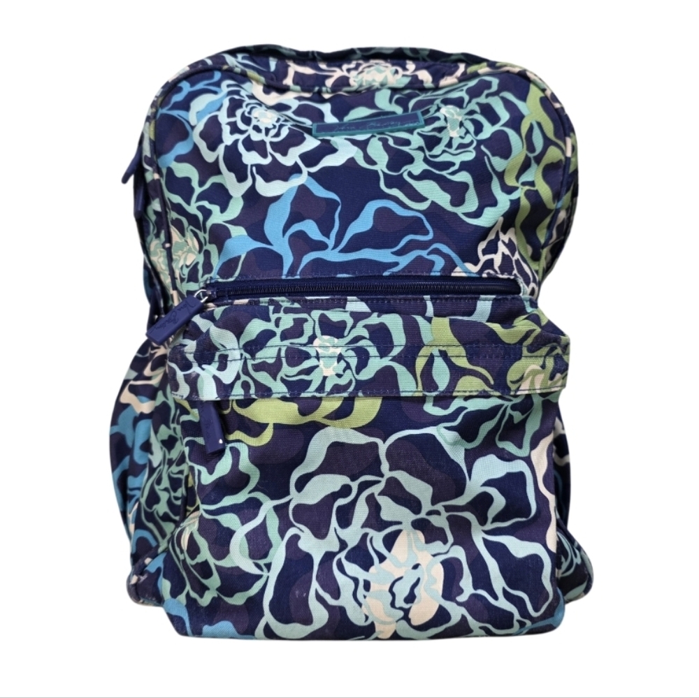 Vera Bradley Katalina Blue and Green Floral Backpack
